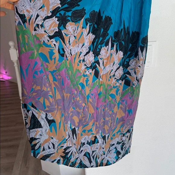 Moulinette Soeurs Blue and Black Floral Maxi Dress - Picture 5 of 7